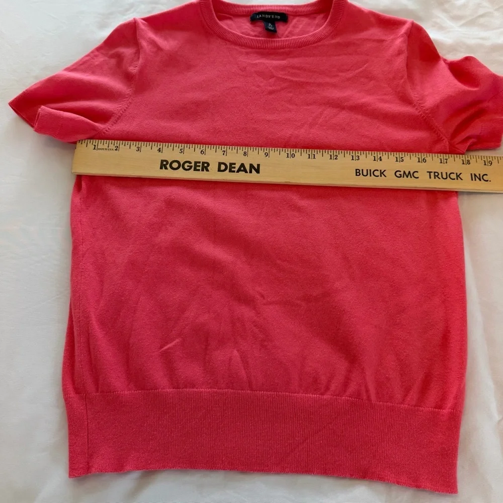 Lands’ End‎ Coral Cardigan Set S 6/8 Cotton Blend Button Front Lightweight Layer